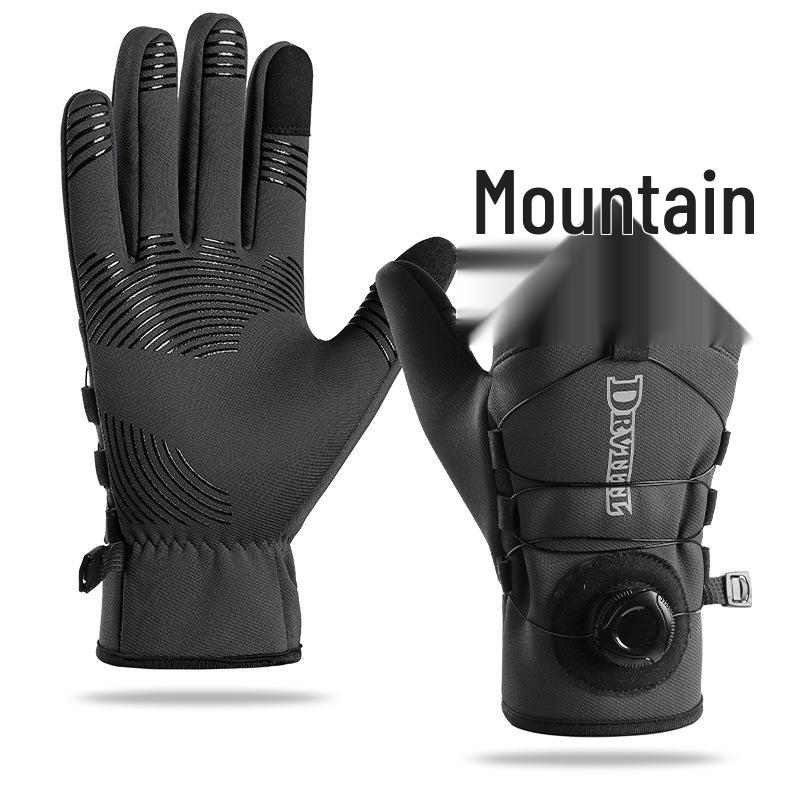 Winter Cycling Gloves: Velvet-Lined, Non-Slip, Windproof, Warm Gloves for Youth and Adults