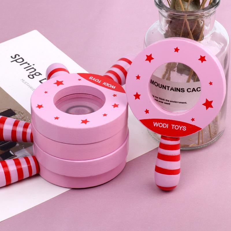 Childrens Science Experiment Magnifier Toy For Kids With Wooden Frame For Early Learning