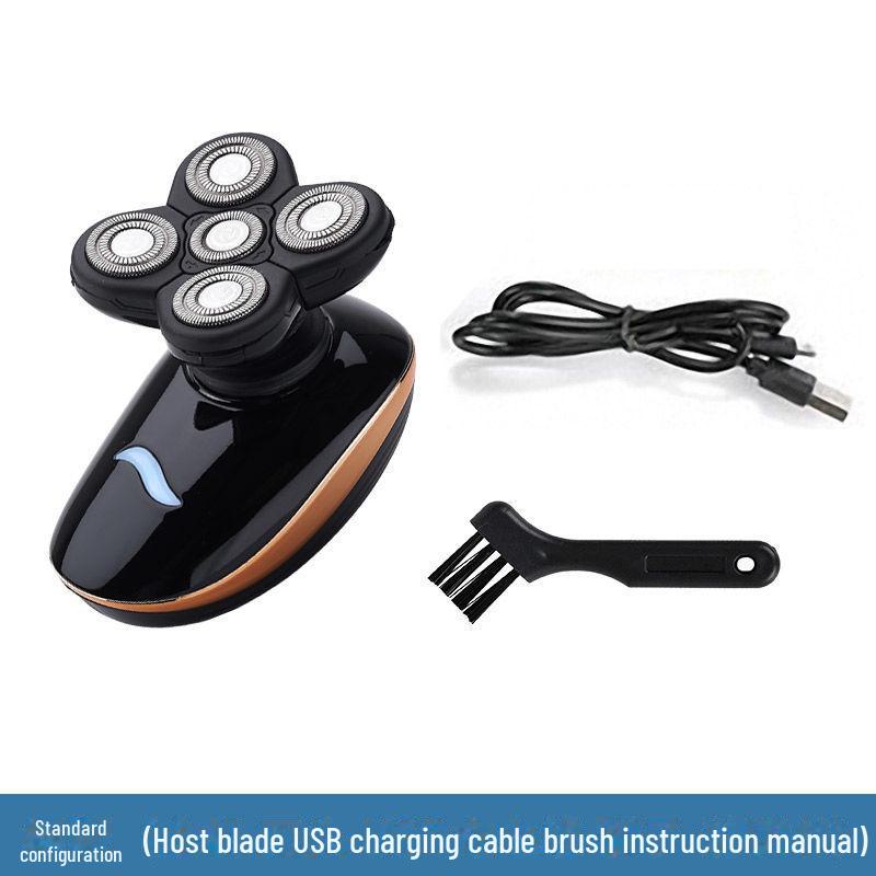 Многофункциональная USB-машинка для бритья в машине с функцией мытья лица и бритвой с 5 лезвиями