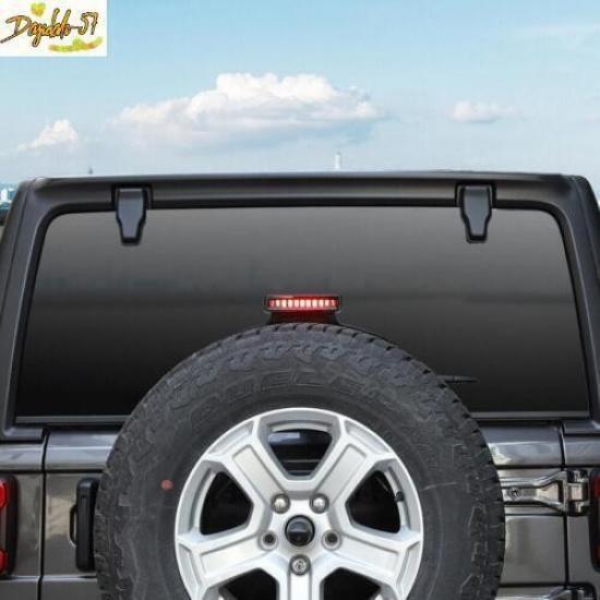 Glossy Black High Brake Light Lamp Cover Trim Fit For Jeep Wrangler JL 2018-