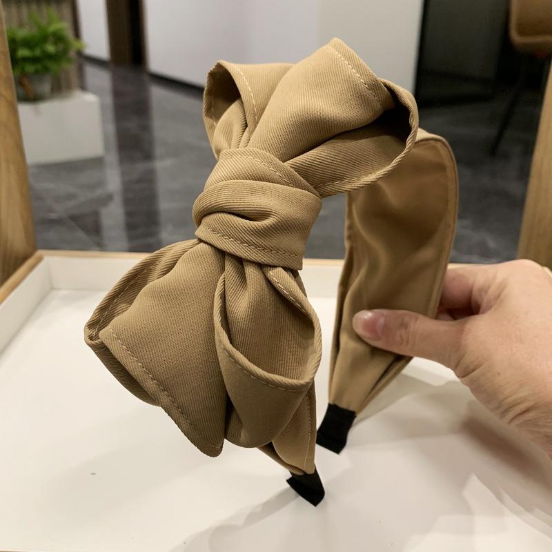 

Fashionable Retro Multifunctional Bow Fold Headband One Size хакі
