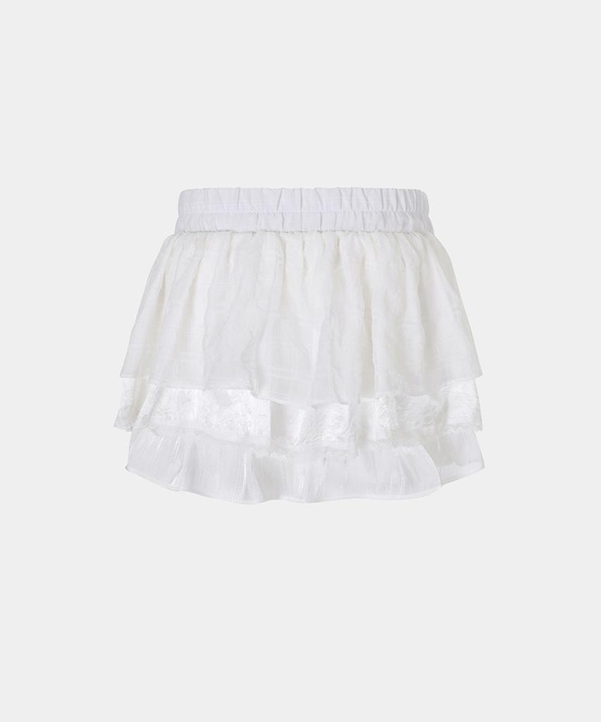 Lupeon Frill Cancan Skirt / Frill Cancan Skirt [White]