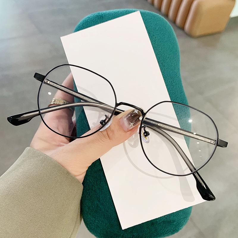 

Металлические плоские очки для близорукости, простые очки, пластинчатая оправа, очки Danyang с очками для близорукости 0955 чёрный