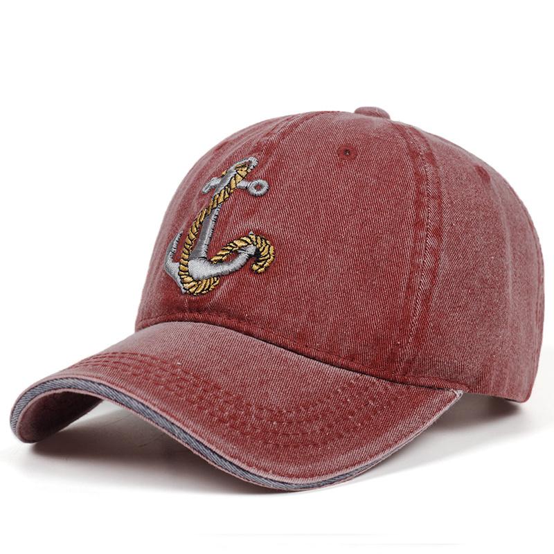 Pirate Hook Embroidered Washed Baseball Cap Retro Casual Men Outdoor Sun Hat Protection Unisex Snapback Caps