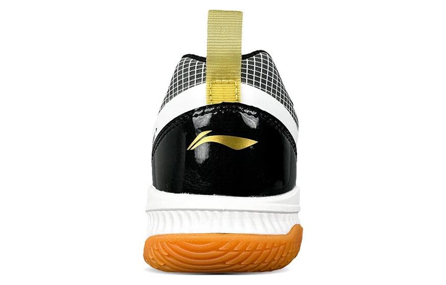 Li Ning Gladiator Comfortable Slip Resistant Abrasion Resistant Low top Badminton Shoes Unisex White Black AYZT011-3