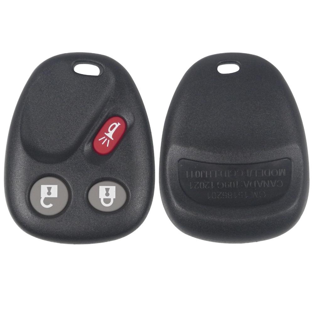 Jingyuqin 3 Botones Mando a Distancia Carcasa Vacía para Llave de Coche Estuche de Estilo Cubierta de Almohadilla Fob Sin Llave Para Buick Rainier GMC Isuzu Oldsmobile