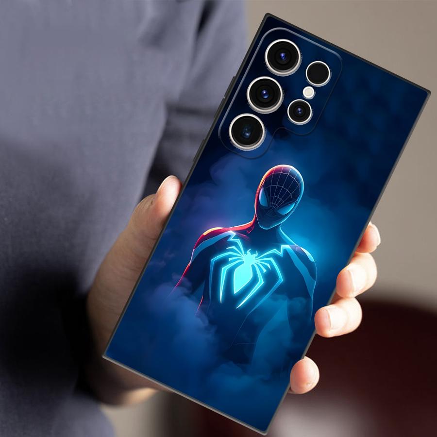 Case for Samsung Galaxy S26 S23 S24 Plus S21 FE S20 S10 S9 Note 20 Ultra 8 9 10 S25 Ultra Funda Phone Cover Marvel Cool Black