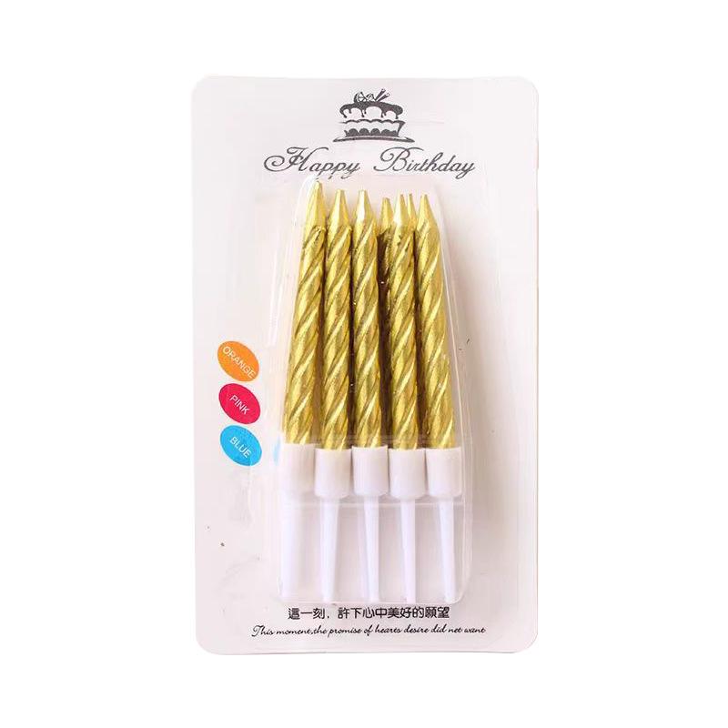 Birthday Candle Crystal Thread Color Long Pole Cake Insert Baking Dessert Table Romantic Party Decoration Candle