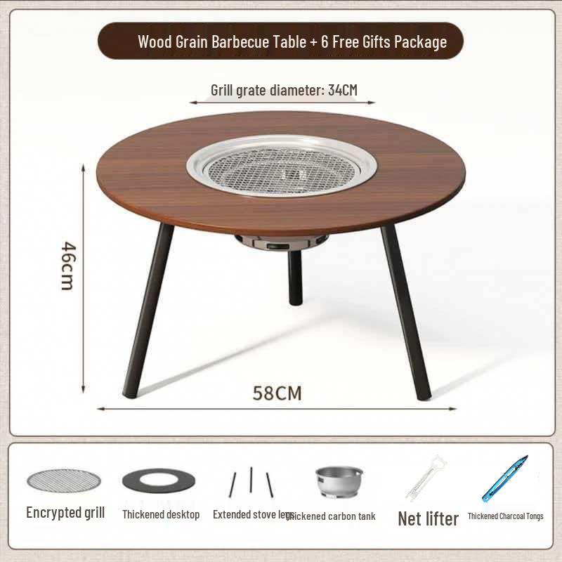 Compact Smokeless Charcoal Grill for Outdoor Cooking: Tea Stove, Barbecue, Camping, Picnic, Fire Pit.