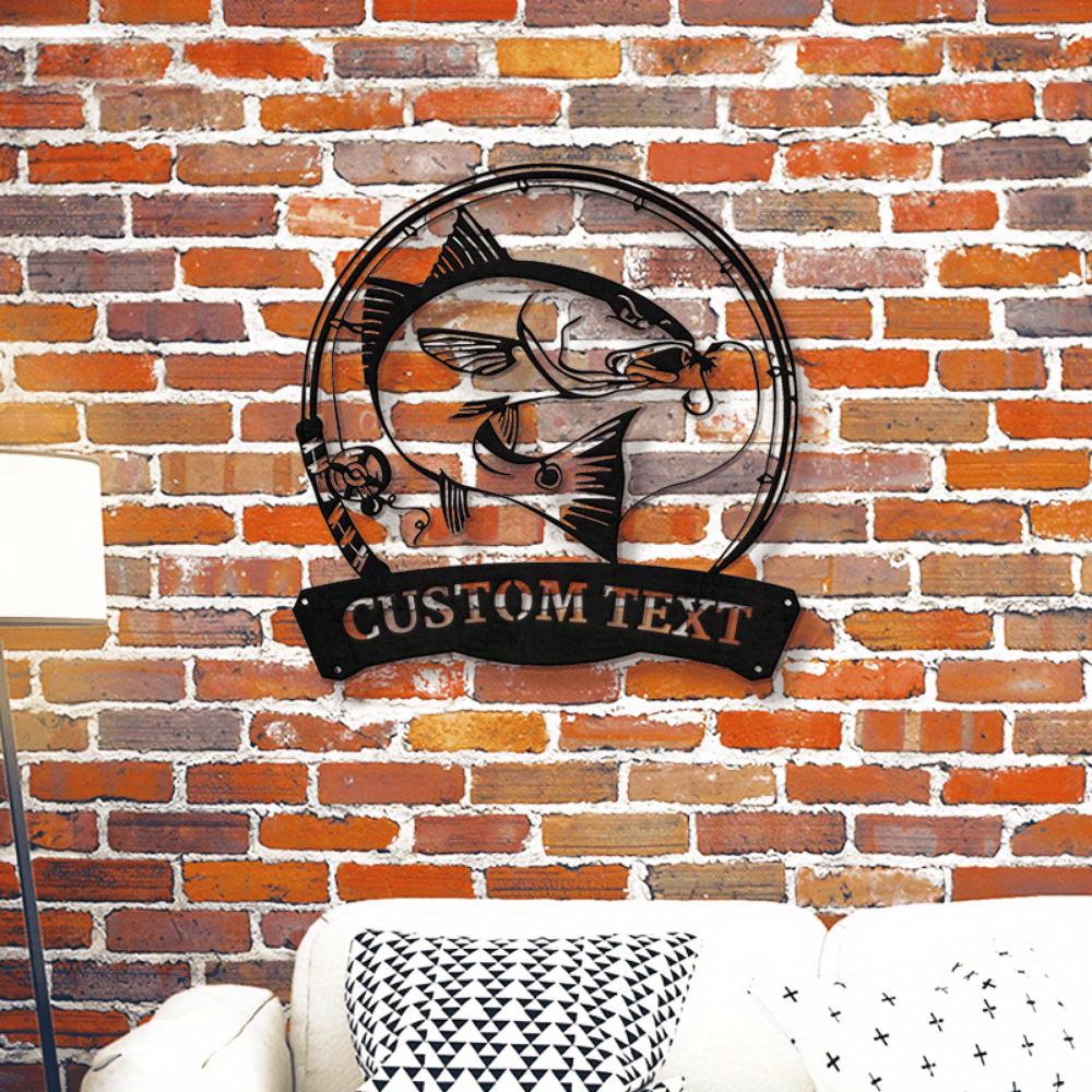 Unique Red Drum Fish Metal Wall Art Sturdy Outdoor Fishing Gift