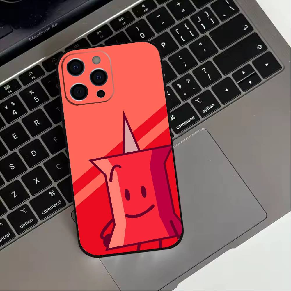 Bfdi B-Battle For Dream Island Phone Case For iPhone 17,16,15,14,13,12,11 Plus,Pro Max,XS,Soft Silicone Black Cover iPhone14ProMax