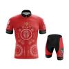 Skull Pattern Cycling Jersey Set 2023 Summer Men's MTB Race Cycling Clothing Short Sleeve Bicycle Wear Breathable Outdoor Riding Bike Uniform