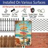2D Flat Vintage Surfboard Aluminium Metal Sign with Inspirational Beach Quotes - Retro Coastal Wall Art Decor for, Cafe, Bar, Beach House - 8x12 Inch
