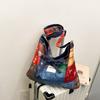 Spring and summer retro double-sided shoulder bag, Simian style shoulder bag, large capacity bow tote.