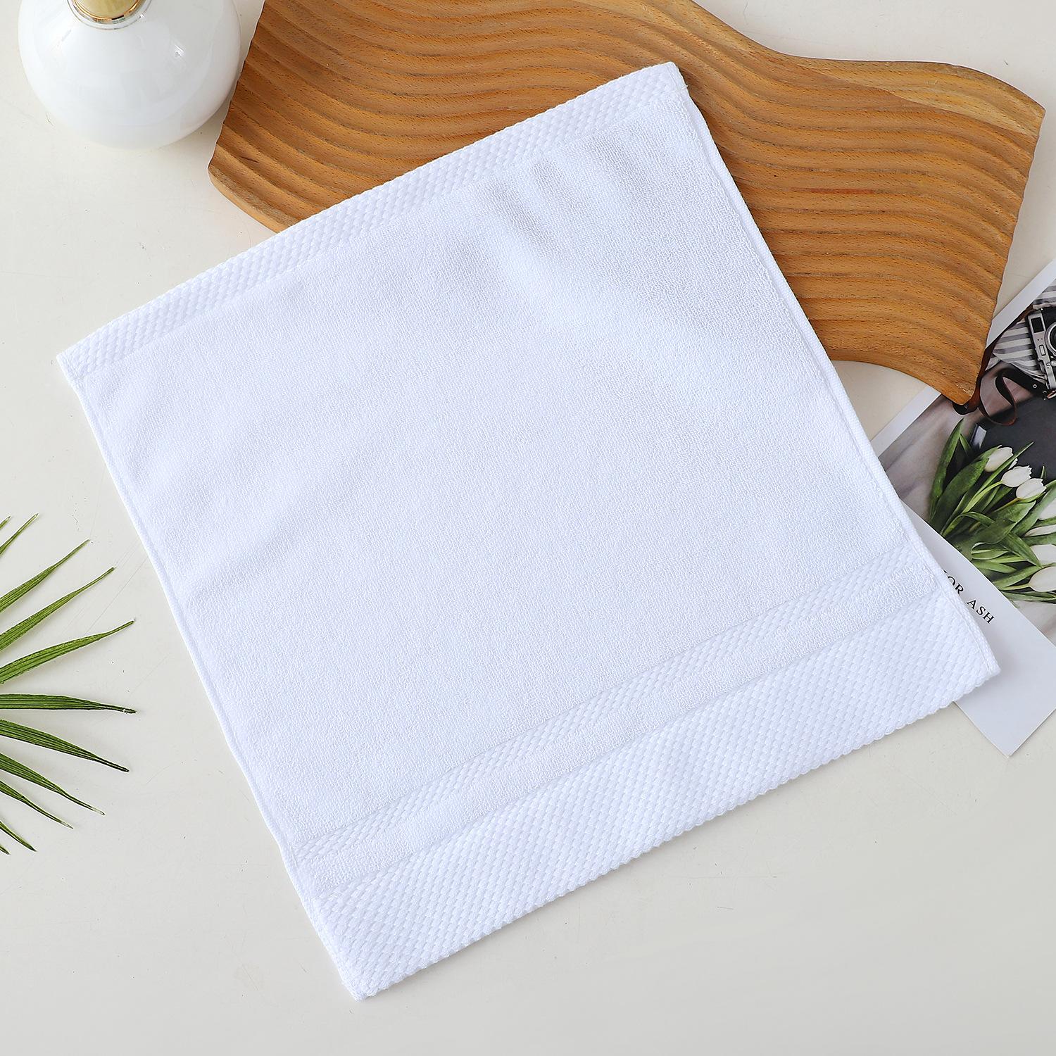 

Adult platinum segment face towel face towel enlarged thickened plain advertising towel square towel 34*34 білий