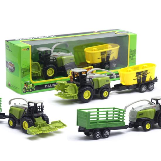 1/55 Diecast Farm Truck Tractor Friction Car Model Kids Educational Toy Gift