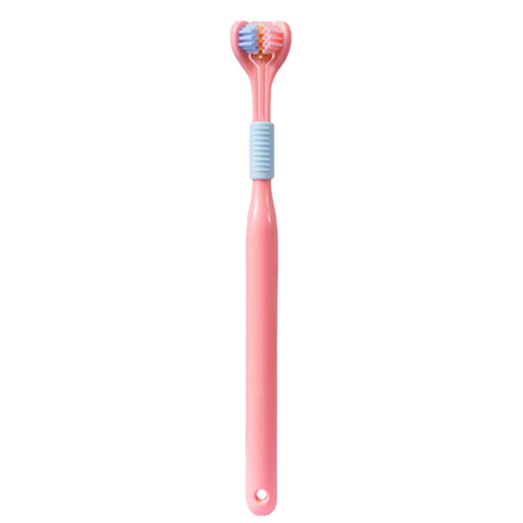 Household 3-Sided Toothbrush with Soft Bristles Comfortable Easy to Use Deep Cleaning Toothbrush for Adults Kids Boys Girls
