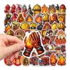 10/30/61pcs Cartoon Firefighter Fire Truck Stickers Cool Graffiti Sticker Decoration DIY Skateboard Helmet Phone Guitar Decals