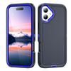 For iPhone 17 Case PC+Silicone+EVA 3 In 1 Shockproof Phone Cover