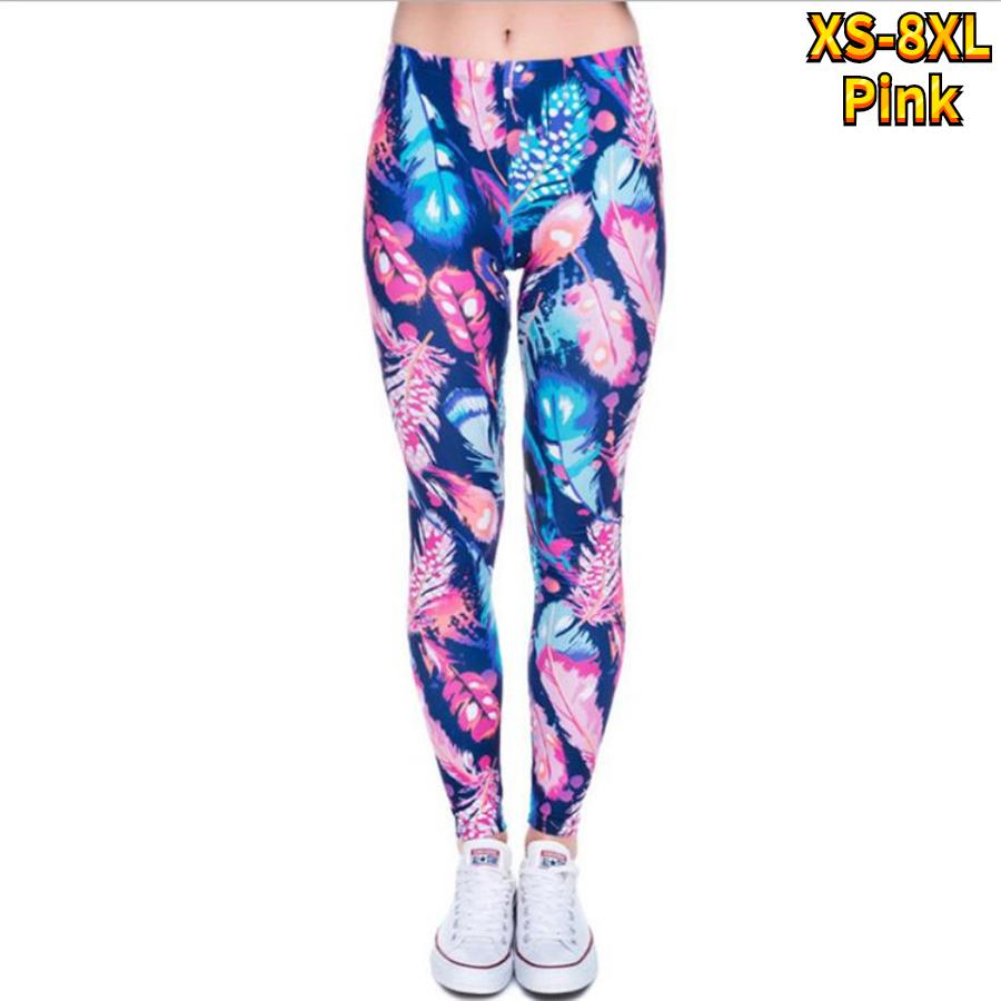 Womens Blue Lotus Prints Stretch Yoga Leggings Fitness Running Gym Sports Active Pants