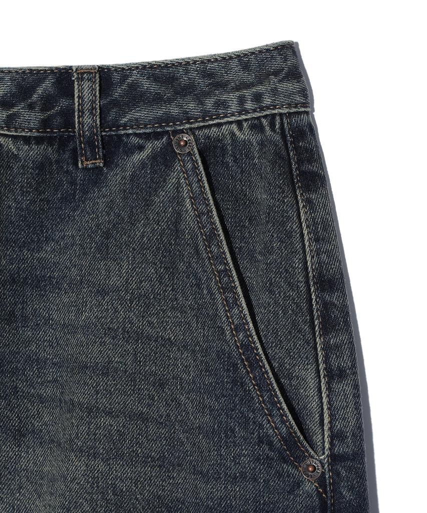 DISTN9NE Cut Cargo Long Denim Skirt Dark Indigo (Lp3Kf696-064)