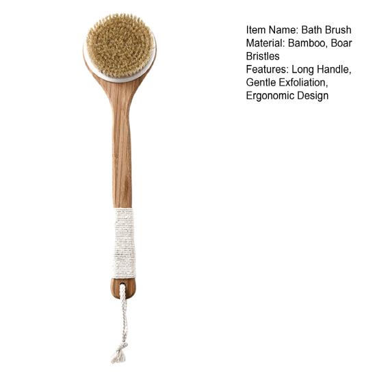 Long Handle Bath Brush Skin Health Boost Ergonomic Long Handle Design Versatile Cleaning Scrubber
