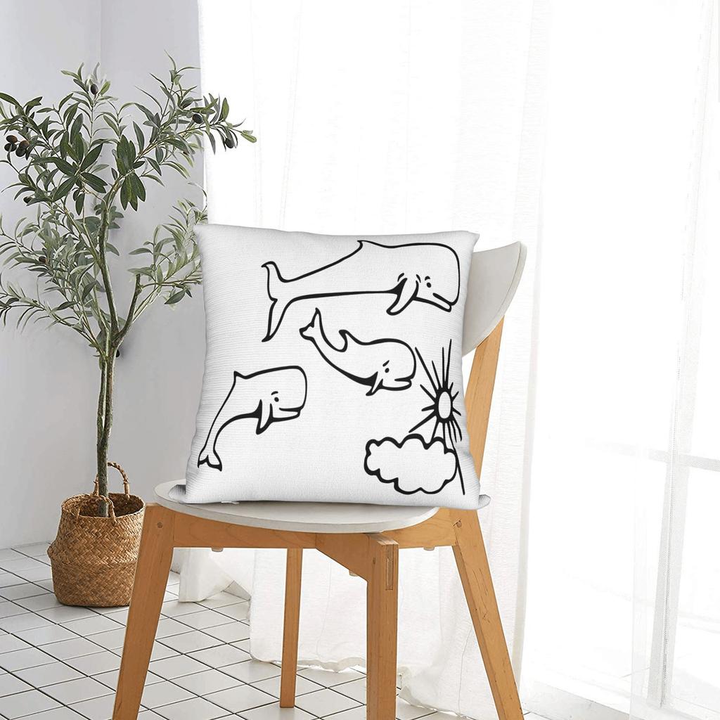 Rock Extremoduro Band Whales and Sun Pillow Cover  Square Cushion Cover Fashion Pillow Case For Sofa Bedroom Home Decor
