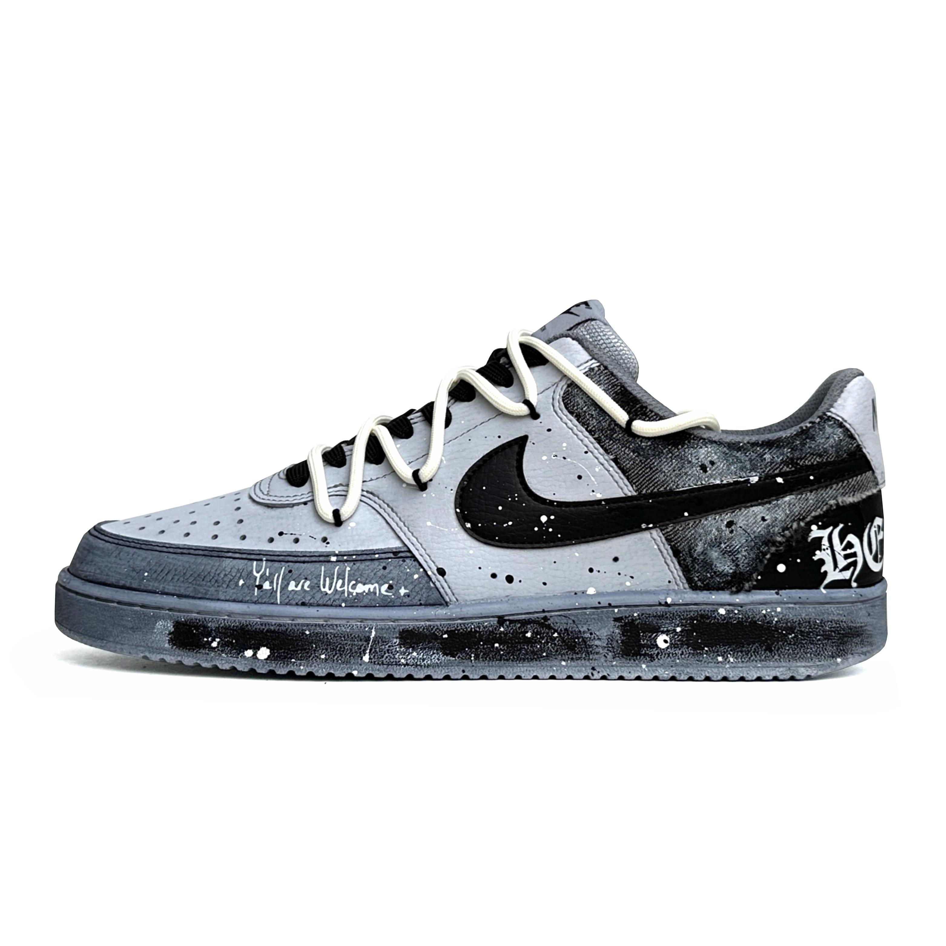

Nike Court Vision 1 Low top Skateboard Shoes Men s Black Gray DH2987-101(Team87-) 44