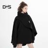 Unisex Hoodie Fake Two-piece Poncho Multi-Layered Irregular Design Thick High Collar Mechanical Style Hoodie Long-Sleeved Daily Sports Street Wear