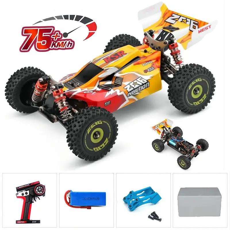 WLtoys 144010 75KM/H 2.4G RC Car Brushless 4WD Electric High Speed Off-Road Remote Control Drift Toys for Children Racing