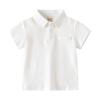 Boys' Cotton Short Sleeve T-Shirt Korean Versatile Top for Toddlers