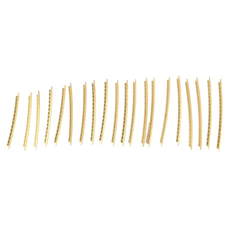 20Pcs/set Guitar Fret Wire 2.2mm 2.0mm 19 Frets 22 Frets Brass Fretwire Sets for Guitar Bass Fingerboard Replacements