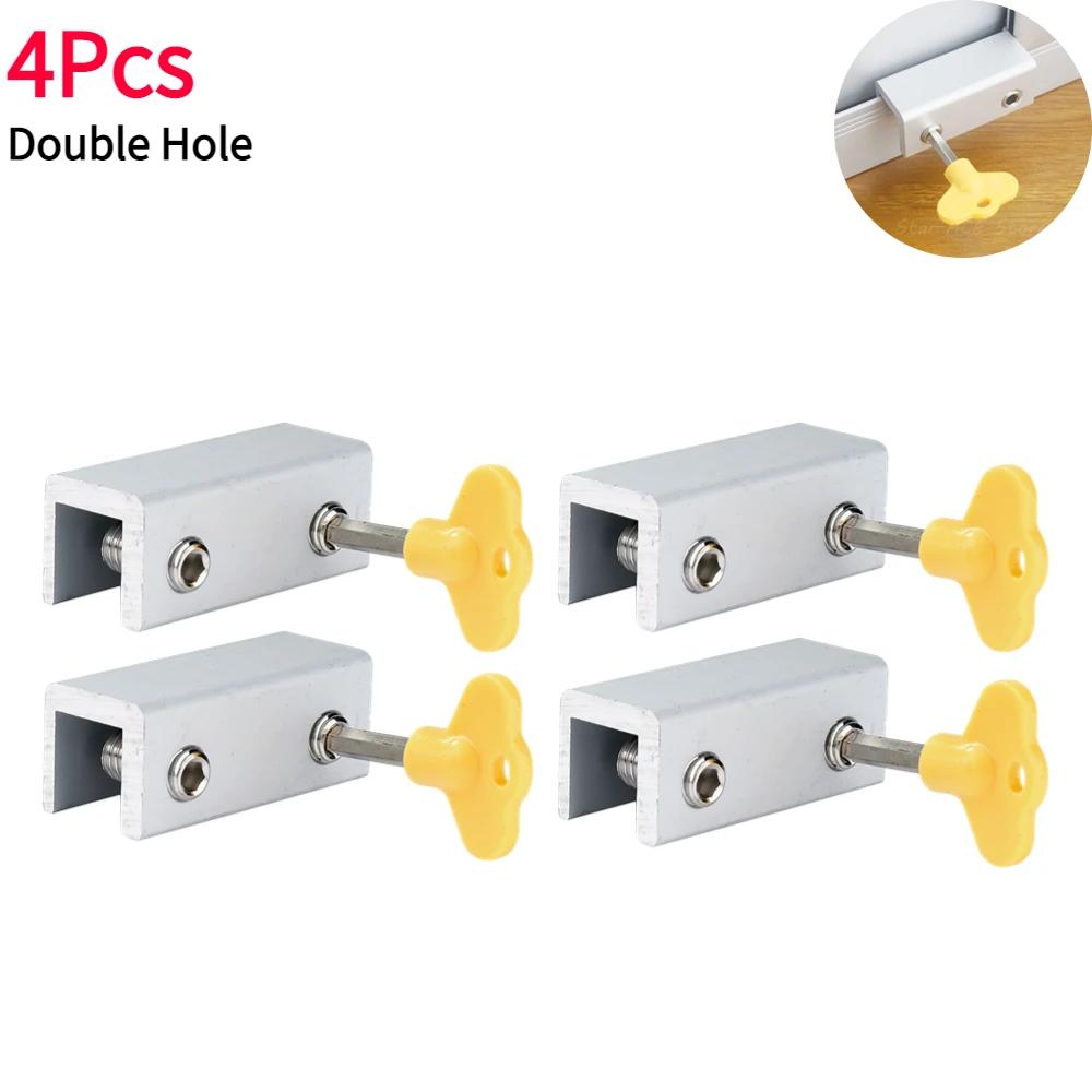 1-10Pcs Window Lock Security Lock Limit Sliding Door Windows Restrictor Child Safety Anti-theft Door Stopper Home Improvement