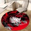 1pc Tokyo Ghoul Kaneki Ken Round Carpet  Anime Cartoon Design, Office Chair Mat, NonSlip Rug for Home Decor, Living Room