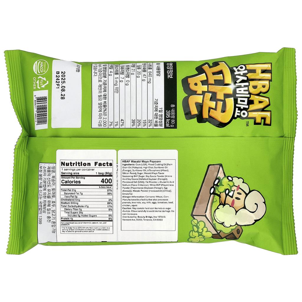 HBAF Wasabi Mayo Popcorn, 80g