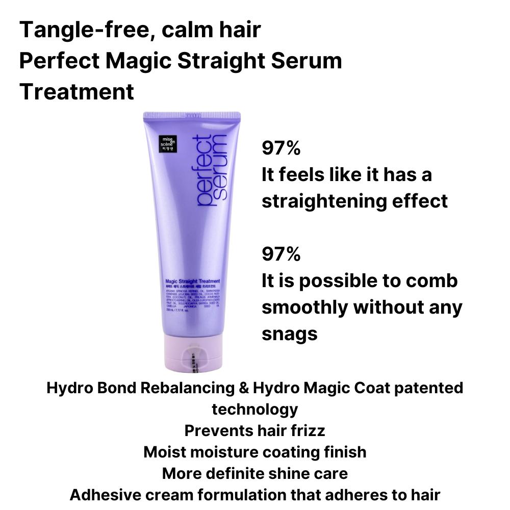 Mise En Scene Perfect Magic Straight Serum, Shampoo,Treatment 3 Type