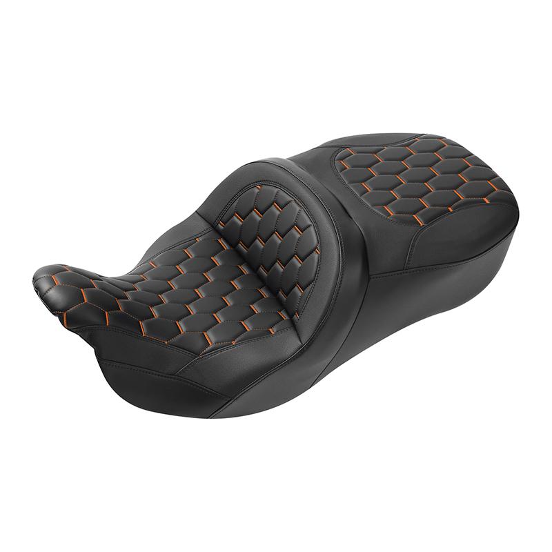 Motorcycle Driver Passenger Seat 2 Up For Harley Touring Road King Road Glide Street Glide CVO FLHR 2009-2023