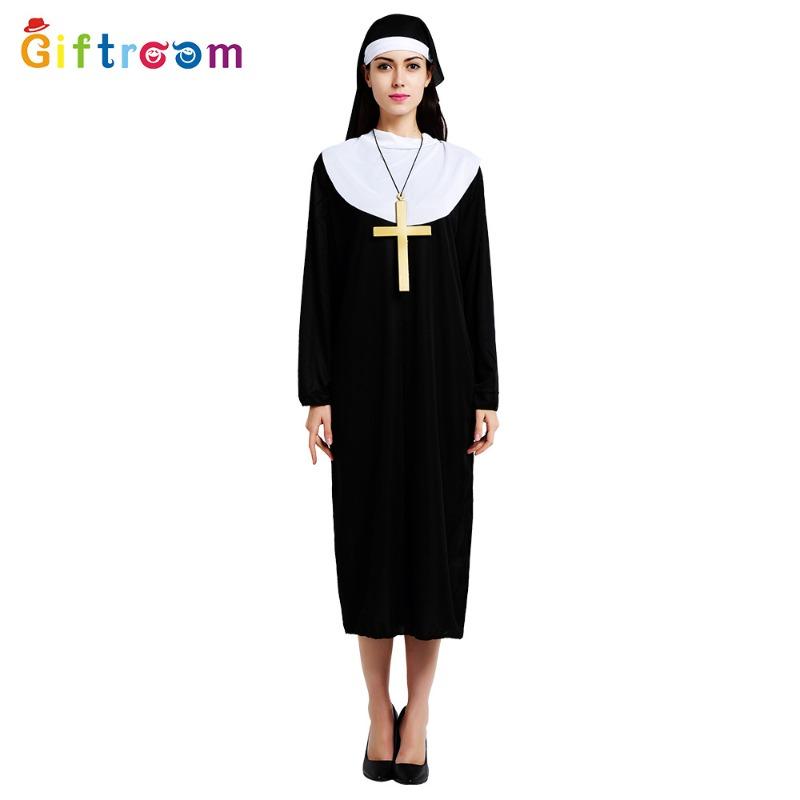 Easter Clothes Nuns Robe Party Cosplay Costume Drama Stage Performance