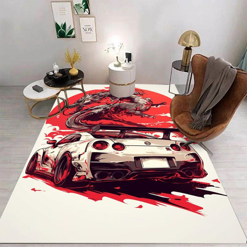 Car Carpet Cartoon Living Room Bedroom Kitchen Sofa Table Balcony Rug Non-slip Washable Mat Home Exquisite INS Style Home Decor