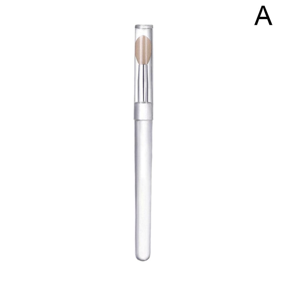 Portable Silicone Lip Brush, Small Brush With Cover Application, Lipstick For Dustproof Brush C1S6