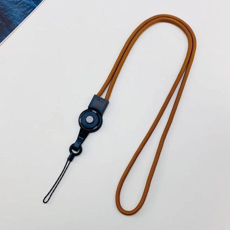 Durable Multi-functional Woven Mobile Phone Lanyard with Detachable Finger Ring and Badge Holder