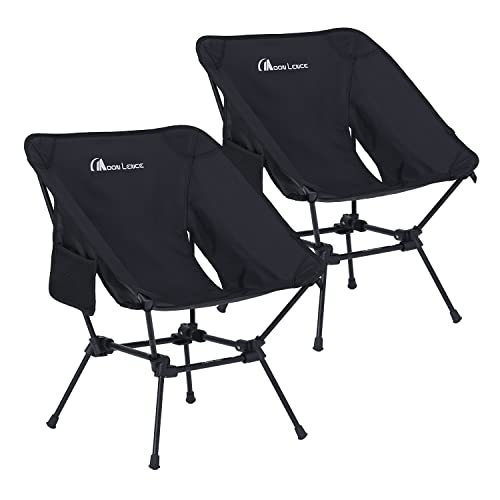 

MOON LENCE Outdoor Chair, High/Low 2-Way Chair, New Seat Design for Increased Stability, Lightweight, Foldable, Compact, 150kg Weight Capacity, Campin