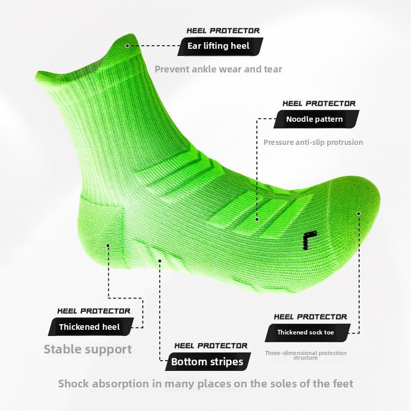 Men's Pure Cotton Deodorant Thick Towel Bottom Marathon Running Badminton Basketball Professional Sports Socks
