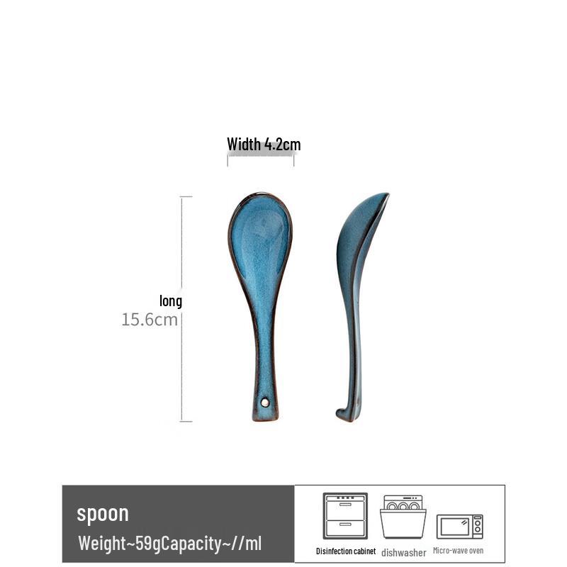 Japanese Style Ceramic Soup Spoon