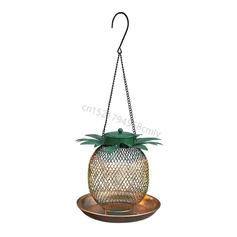 Hanging Pineapple Bird Feeder Metal Mesh Wild Bird Seed Feeder for Outdoors 6XDE China Mainland