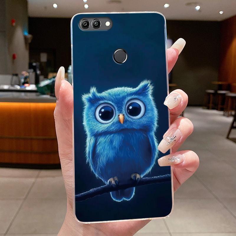 Casing For Huawei Y9 2018 Case Luxury Dragon Cute Cool Boys Girls Transparent Soft Silicone Phone Case Huawei Y9 2018 Back Cover