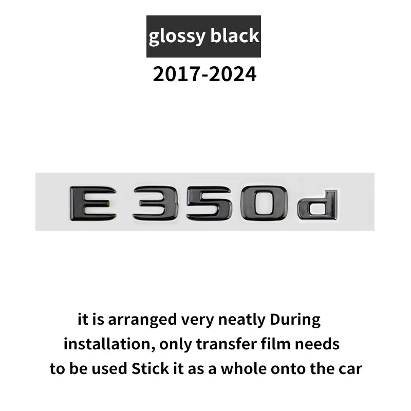 Suitable for Mercedes Benz rear letter sticker W213 C238 w214 E43 E53 E63S E200d E260 E300 E350e E450d 4MATIC V8BITURBO GloosyBK HJS2