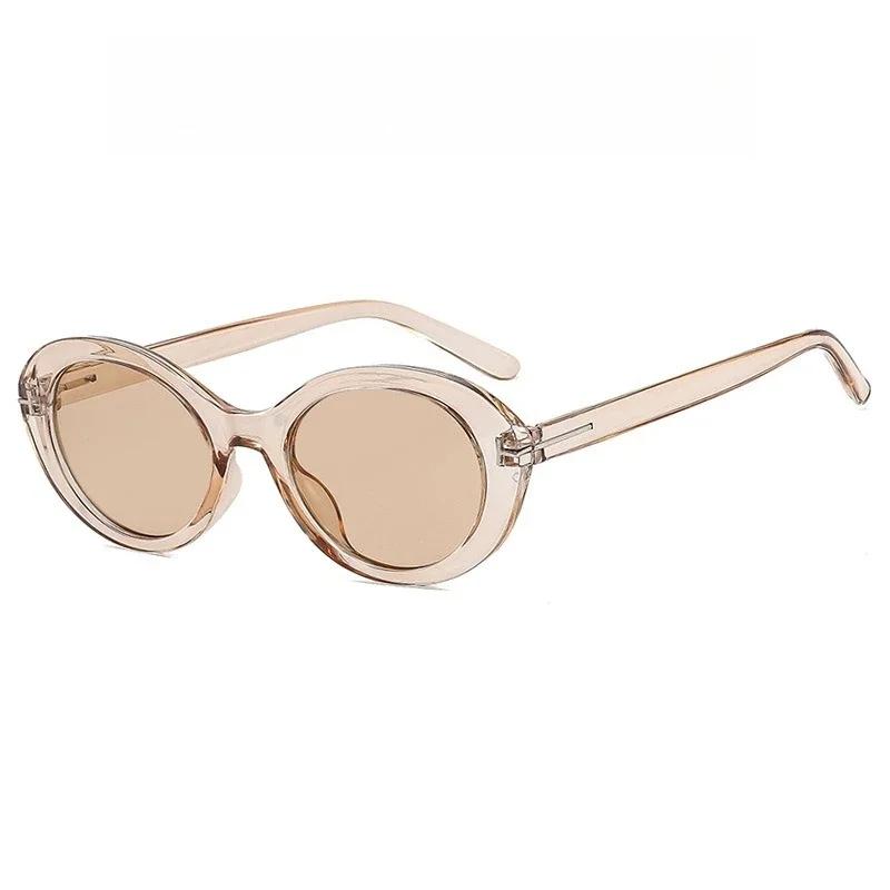 Trendy Oval Sunglasses T Shape Design UV Protection for Women Men Outdoor Travel Sun Glasses