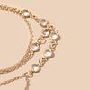 Elegant Crystal Finger Chain Bracelet with Ring - European Fashion