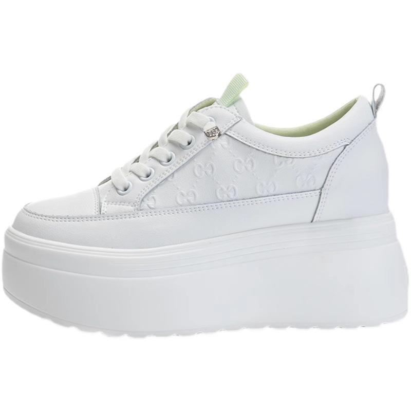 Small man increases height, little white shoes women's shoes 2025 spring and summer new women's shoes fashion muffin thick-soled versatile 